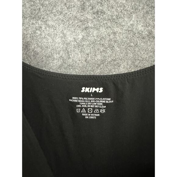 SKIMS Onyx Fits Everybody Sleeveless Spaghetti Straps Slip Dress Size Large New - Picture 4 of 5